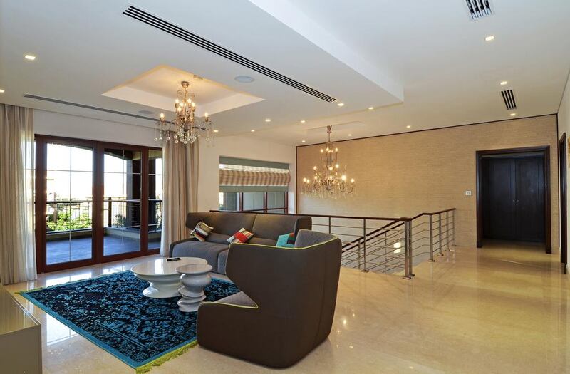 Above, inside the Dh20 million five-bedroom villa in Jumeirah Islands’ Mansions in Dubai. Courtesy Better Homes