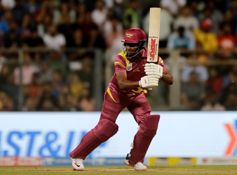 West Indies' Brian Lara bats during the Road Safety World Series match in Mumbai earflier this month. AP