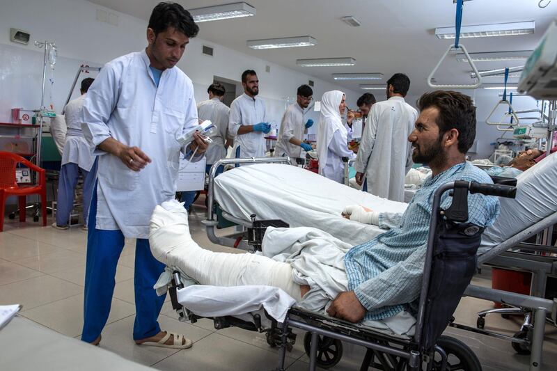 Abdul Wahad, 41, lost his leg in an explosion targeting a bus transporting government workers. 