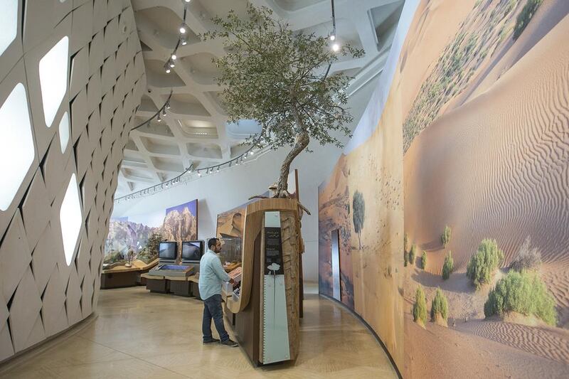 The interior of the Sheikh Zayed Desert Learning Centre at Al Ain Zoo. Mona Al Marzooqi / The National