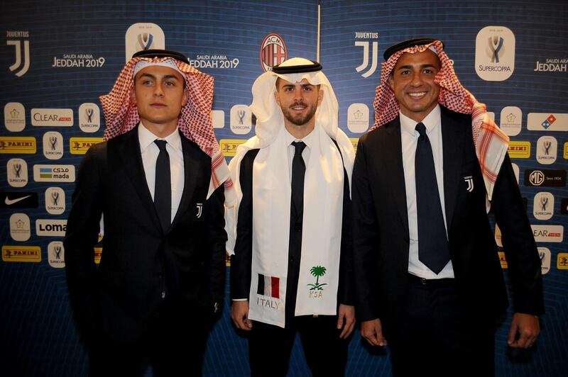 Miralem Pjanic, Paulo Dybala and David Trezeguet of Juventus. Photo: Getty