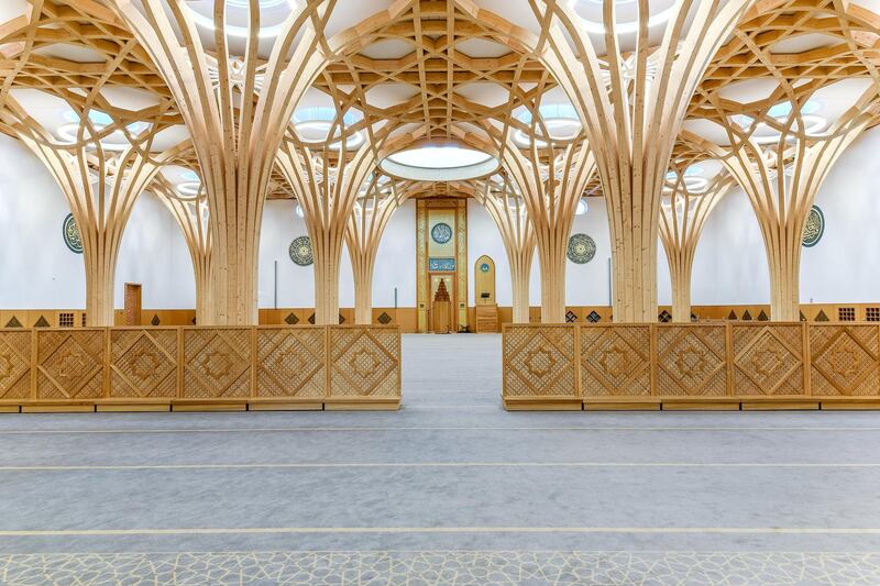 The mosque also attracts visitors who come to see its arresting eco-design.