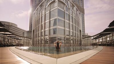 The pool at Armani Hotel Dubai. Photo: Armani Hotel Dubai