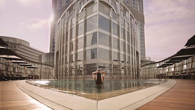 The pool at Armani Hotel Dubai. Photo: Armani Hotel Dubai