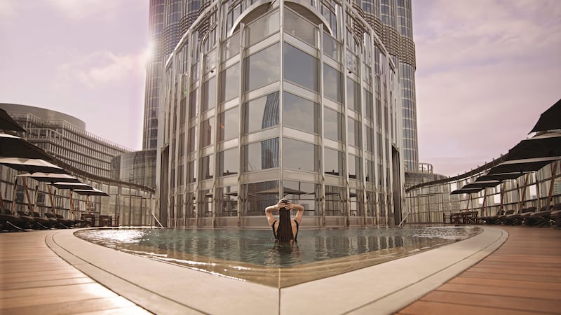 The pool at Armani Hotel Dubai