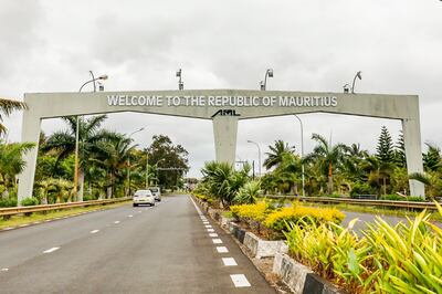 The entrance to the Sir Seewoosagur Ramgoolam International Airport in Mauritius, which started welcoming tourists again on October 1, 2021, since the pandemic. AFP