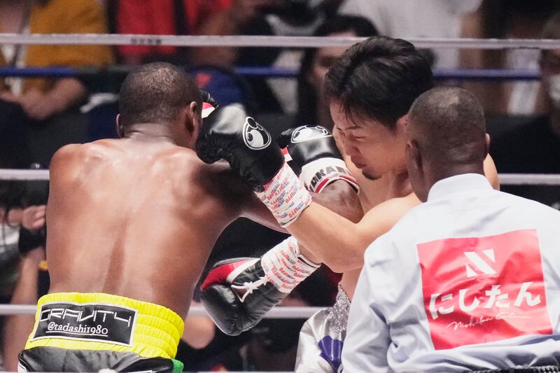 Mikuru Asakura in action against Floyd Mayweather. AP