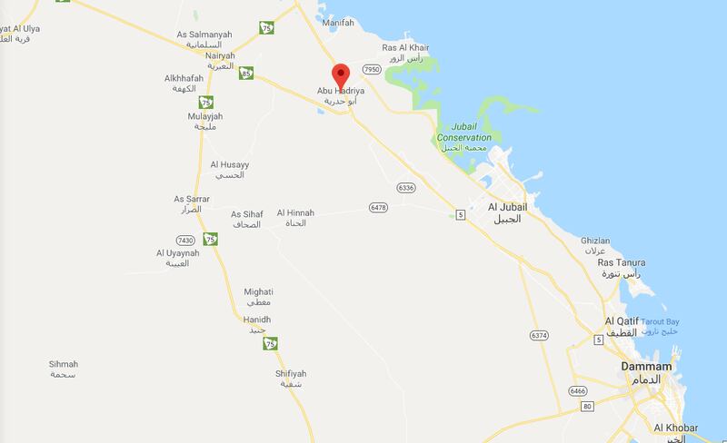The checkpoint was in Abu Hadariya, in Saudi's Eastern Province.