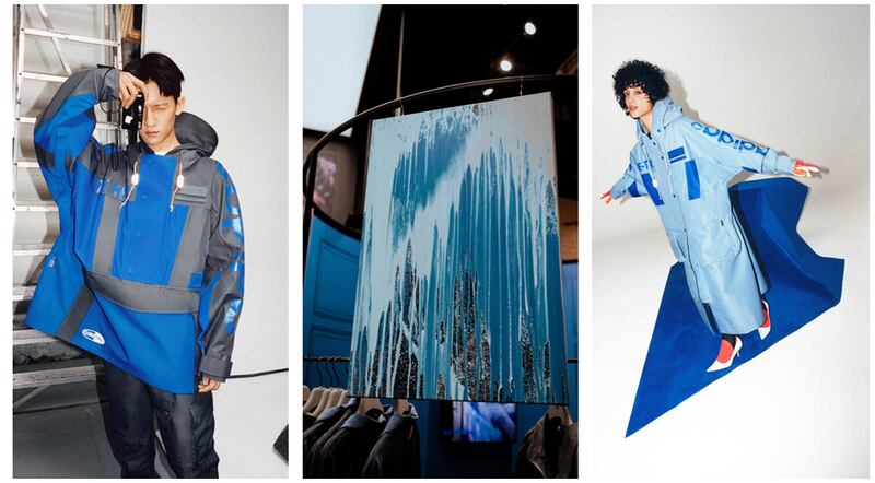 Artist Fink 22's installation at the adidas Originals store in The Dubai Mall to celebrate the launch of the Blue Version collection. Photo: adidas