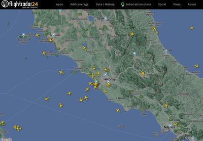 ITA flight AZ4000 is expected to depart Terminal 5 at Rome Fiumicino Airport at 9.40am. Photo: Flightradar24.com