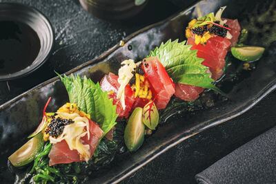 Tuna crudo at Tokyo Vibes 