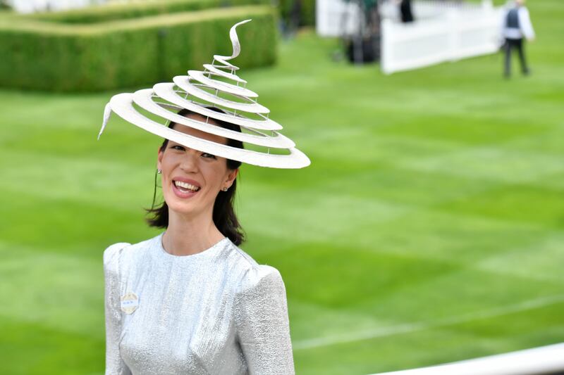 Hatmaker Lisa Tan wears one of her own creations. Getty Images