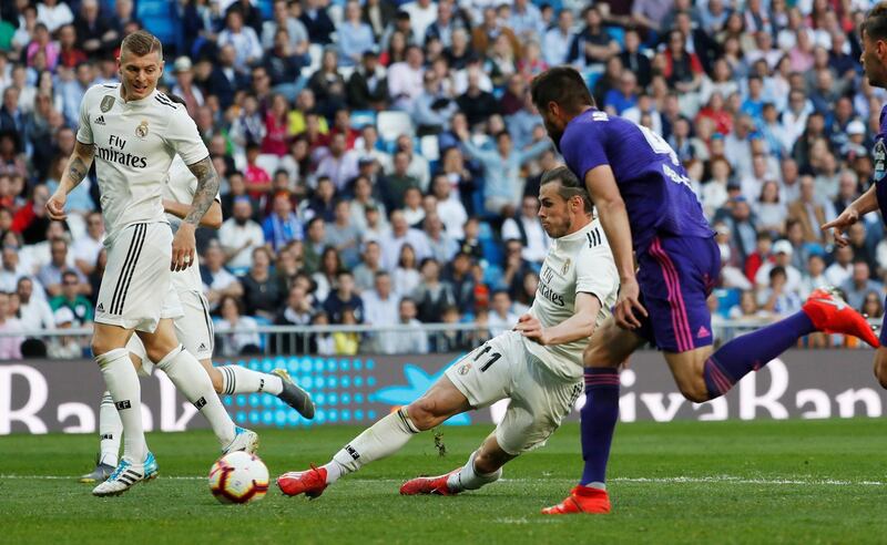 Gareth Bale puts Real Madrid 2-0 up. Reuters
