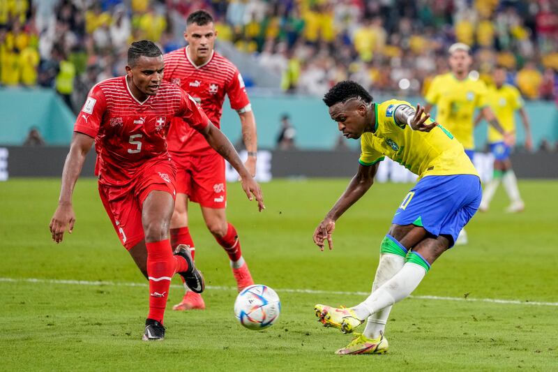 Manuel Akanji 8: Has hit ground running in England since moving to Man City and defender was impressive again here. Timed his challenges well, knocked some lovely cross-field passes out from back and was unlucky when Casemiro’s winner clipped his backside on its way into net. Brilliant block late on to deny Rodrygo. AP
