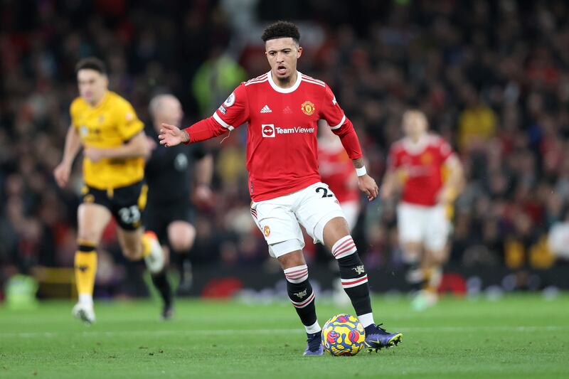 Jadon Sancho of Manchester United, £95.9m. Getty