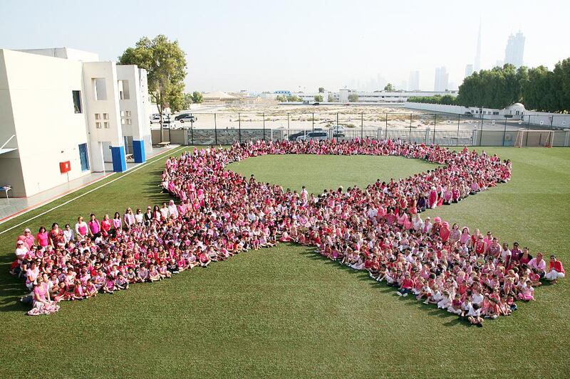 It’s Pink Day! Students at Jumeriah Primary School went to school wearing pink onOct2 toraise awareness about breast cancer. Courtesy- Jumeriah Primary School