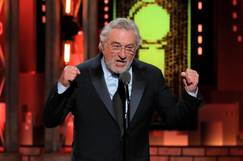 72nd Annual Tony Awards - Show - New York, U.S., 10/06/2018 - Actor Robert De Niro speaks before introducing Bruce Springsteen's performance. REUTERS/Lucas Jackson     TPX IMAGES OF THE DAY
