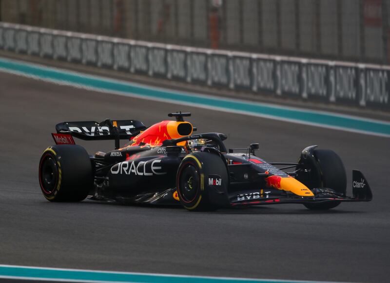 Max Verstappen of Red Bull during the Abu Dhabi Grand Prix 2022 at Yas Marina Circuit. Victor Besa / The National