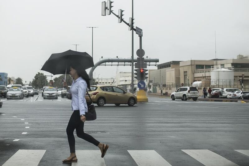 Forecasters warn of similar wet and windy conditions over the weekend. Mona Al Marzooqi/ The National