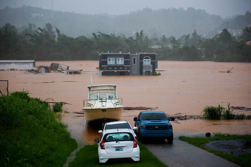 The centre of the storm made landfall on the south-western coast of Puerto Rico near Punta Tocon. AP