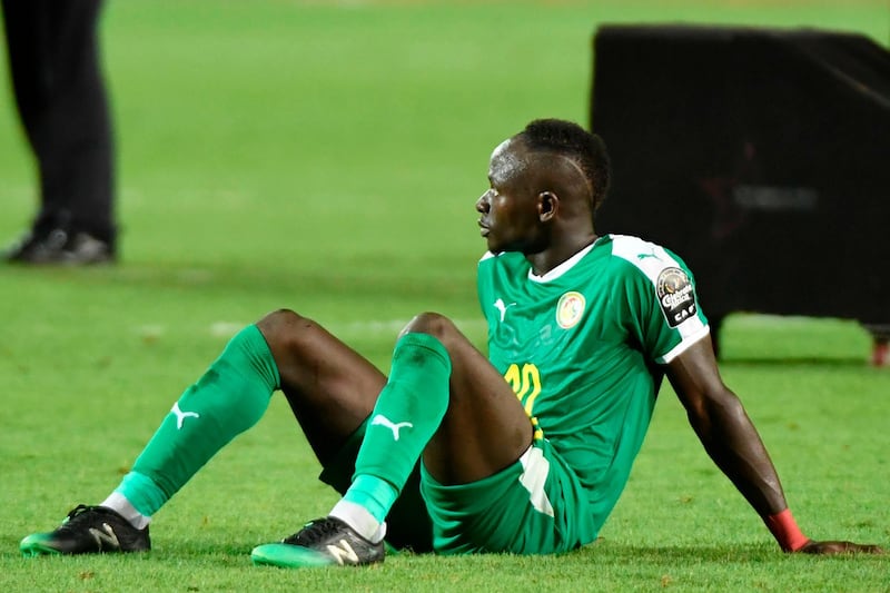 It was a disappointing night for Liverpool's Sadio Mane as Senegal lost to Algeria in the Africa Cup of Nations final in Cairo. AFP