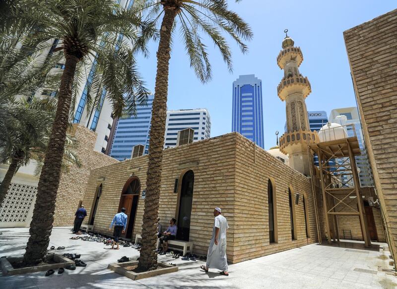 Abu Dhabi, U.A.E., June 12, 2018. Ateeq bin Rashid mosque in Abu Dhabi.
Victor Besa / The National
Reporter:  Omnia Al Saleh 
Section;  National