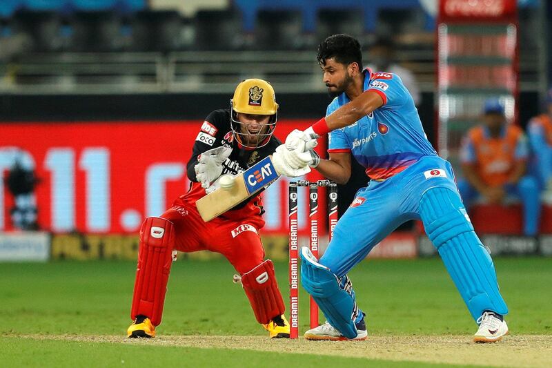 Shreyas Iyer captain of Delhi Capitals  batting during match 19 of season 13 of the Dream 11 Indian Premier League (IPL) between the Royal Challengers Bangalore and the 
Delhi Capitals held at the Dubai International Cricket Stadium, Dubai in the United Arab Emirates on the 5th October 2020.  Photo by: Saikat Das  / Sportzpics for BCCI