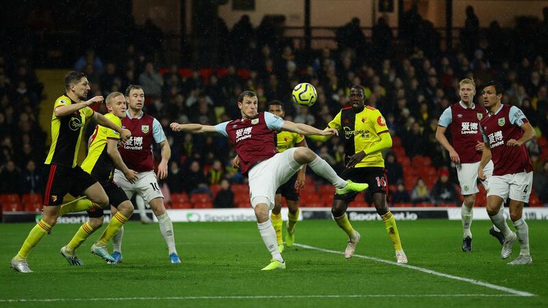 Burnley v Crystal Palace, Saturday, 7pm: Chris Wood has scored six goals in his last six Premier League appearances, as many as he'd bagged in his previous 19. They were 3-0 winners at Watford last time out, and are up to sixth. Another great season for manager Sean Dyche, while Palace are placed just above danger. Getty. PREDICTION: Burnley 2 Crystal Palace 0