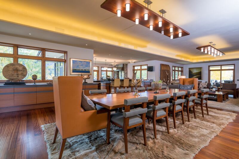 The spacious dining area in the main house.