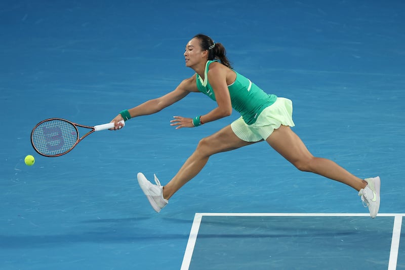 Qinwen Zheng will move into the world's top 10 after the Australian Open final. Getty Images