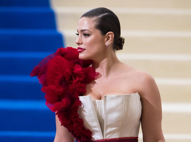 NEW YORK, NY - MAY 01:  Model Ashley Graham is seen at the 'Rei Kawakubo/Comme des Garcons: Art Of The In-Between' Costume Institute Gala at Metropolitan Museum of Art on May 1, 2017 in New York City.  (Photo by Gilbert Carrasquillo/GC Images/ Getty Images)