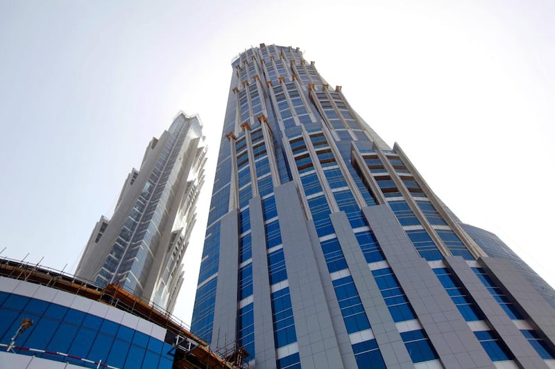 The JW Marriott Marquis’s new addition now features a two-tier space on its 72nd floor overlooking the Dubai skyline for events. Sammy Dallal / The National