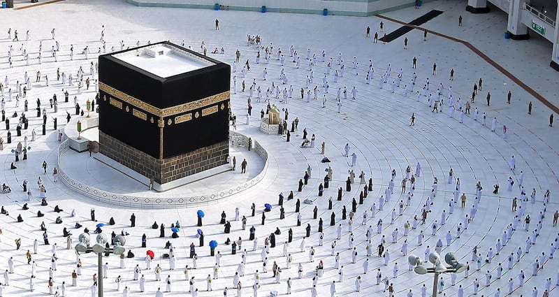 Pilgrims in the Grand Mosque complex in Makkah pictured around the Kaaba during last year's Hajj.
