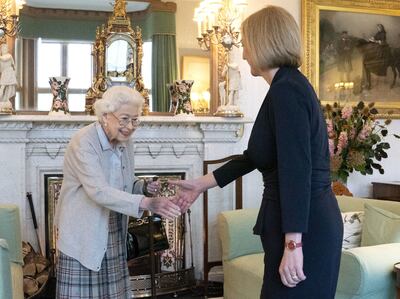 Queen Elizabeth II with Liz Truss at Balmoral, where she invited the  Conservative leader to form a new government. PA