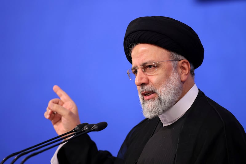 In his televised address Iranian President Ebrahim Raisi said that unless 'safeguard issues' are resolved, 'a nuclear agreement has no meaning'. AP