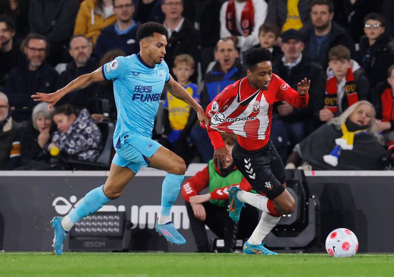 Kyle Walker-Peters - 7: Fine cross from left ended up with Armstrong putting Southampton in front and gave Newcastle problems down that flank. Reuters