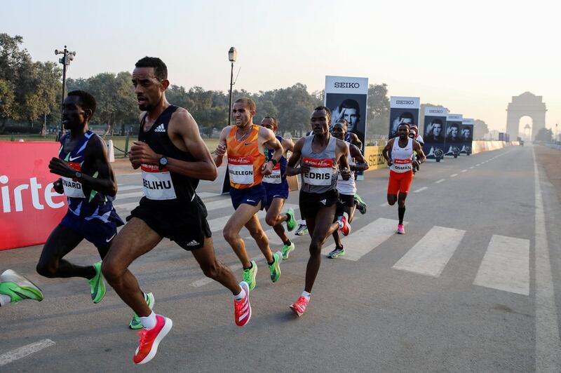 The air quality during the Delhi Half Marathon was in the 'poor' category. Reuters