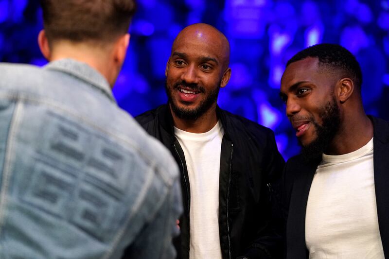 Watford's Danny Rose (right) and Everton's Fabian Delph at the AO Arena. PA