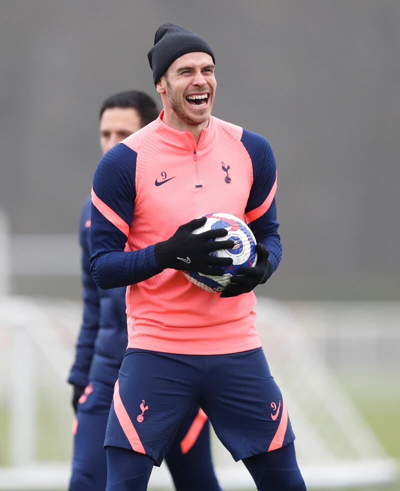 ENFIELD, ENGLAND - MARCH 02: Gareth Bale of Tottenham Hotspur during the Tottenham Hotspur training session at Tottenham Hotspur Training Centre on March 02, 2021 in Enfield, England. (Photo by Tottenham Hotspur FC/Tottenham Hotspur FC via Getty Images)