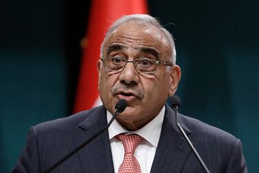 Iraq's outgoing Prime Minister Adel Abdul Mahdi. AP