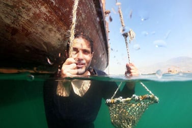 Abdulla Al Suwaidi, 46, diving for pearls in the Arabian Gulf. Courtesy: Abdulla Al Suwaidi 