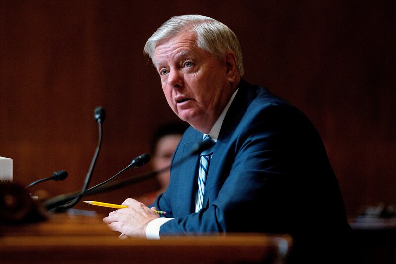 Lindsey Graham, a Republican senator, is banned. Reuters