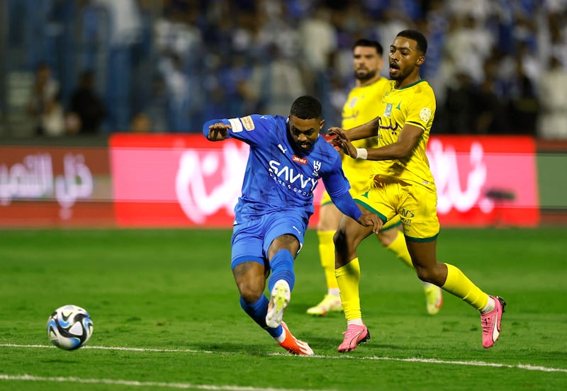 Al Hilal's Malcom scores their second goal. Reuters