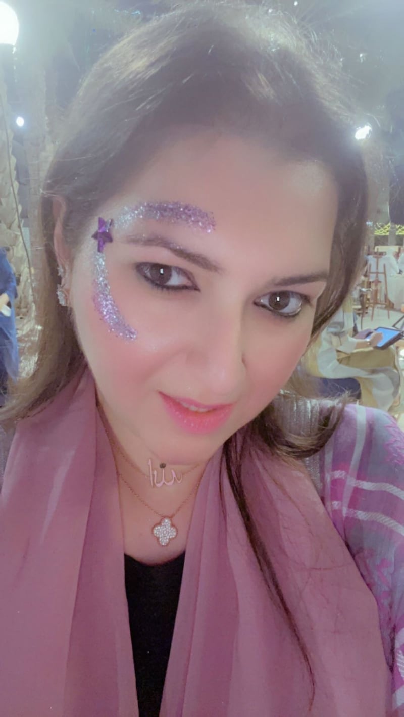 Jeddah resident Sana Fakih had her faced painted at the SummerDan bazaar