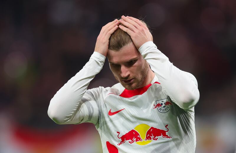 Germany forward Timo Werner will miss the World Cup because of a torn ankle ligament. EPA