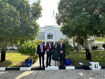 Lord Dominic Johnson at the UK embassy in the UAE. He will be attending Monday's summit. Photo: UK Department for Business and Trade