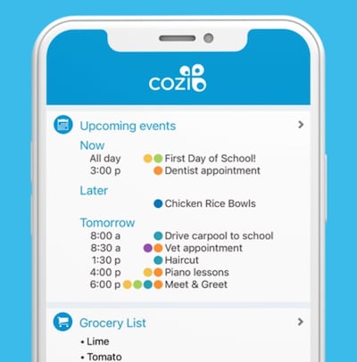 Calendar apps that allow parents to communicate are ideal for those who cannot co-parent face-to-face. Photo: Cozi