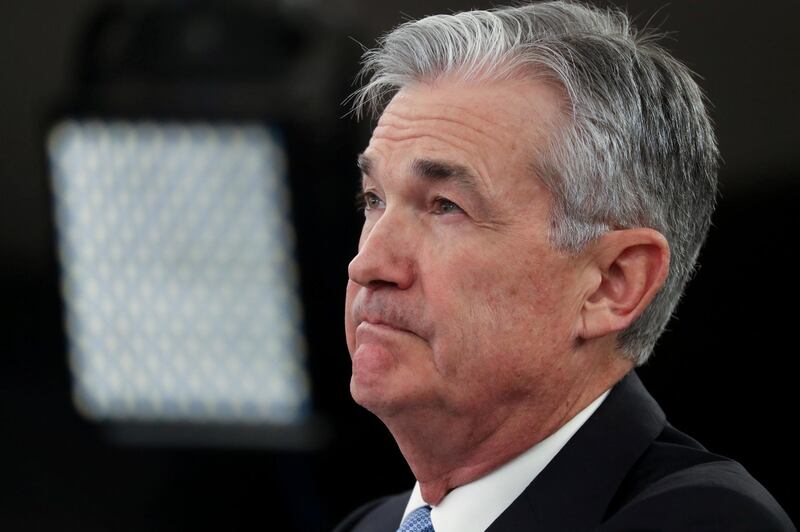 FILE PHOTO: U.S. Federal Reserve Chairman Jerome Powell holds a news conference following the two-day Federal Open Market Committee (FOMC) policy meeting in Washington, U.S., March 20, 2019. REUTERS/Jonathan Ernst/File Photo