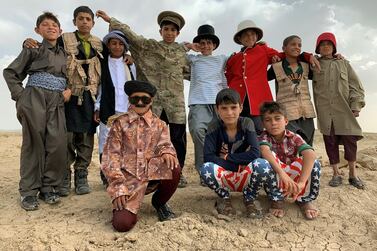 Belgian artist Francis Alys worked with children from the village of Nerkzlia, near Mosul in Iraq, for the film ‘Sandlines’. Francis Alys