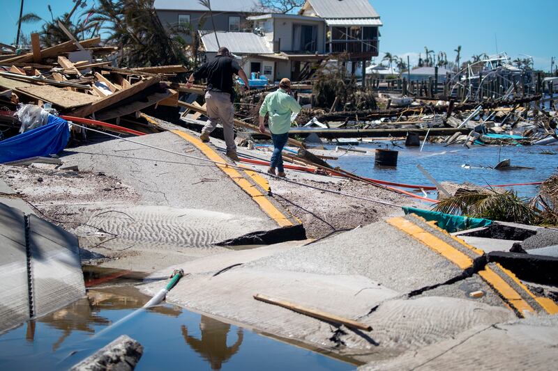 The Matlacha Isles west of Fort Myers in Florida after Hurricane Ian made its mark. EPA